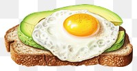 PNG Avocado sandwish egg food white background. 