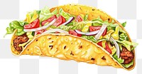 PNG Taco food white background vegetable. 