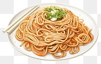 PNG Noodle plate spaghetti pasta. 