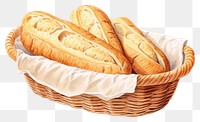 PNG Bread busket food white background container. 