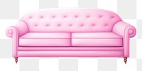 PNG Luxury pink sofa furniture white background comfortable. AI generated Image by rawpixel.