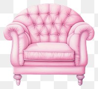 PNG Luxury pink chair furniture armchair relaxation. AI generated Image by rawpixel.
