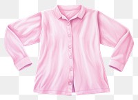 PNG Pink pajamas sleeve blouse shirt. AI generated Image by rawpixel.