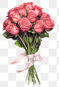 PNG Red roses bouquet flower plant  