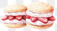 PNG Mini strawberry shortcakes dessert food confectionery. AI generated Image by rawpixel.