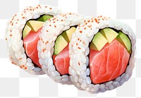 PNG Tuna Sushi Roll sushi food rice. 