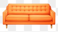 PNG Luxury orange sofa furniture red  