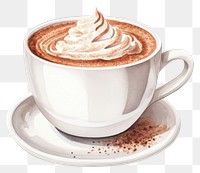 PNG Hot chocolate dessert coffee drink. AI generated Image by rawpixel.