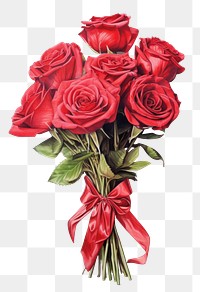 PNG Red roses bouquet flower plant  