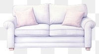 PNG Sofa furniture cushion drawing. 