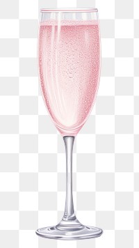 PNG Champagne glass drink pink. 