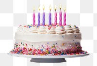 PNG Cake birthday dessert candle. AI generated Image by rawpixel.