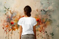 Women's t-shirt png, transparent mockup