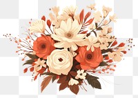 PNG Flower bouquet pattern plant inflorescence. AI generated Image by rawpixel.