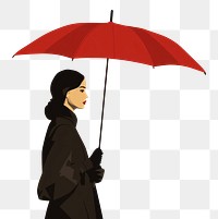 PNG Woman hold umbrella adult coat photography. AI generated Image by rawpixel.