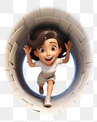 PNG Cartoon tunnel determination photography. AI generated Image by rawpixel.