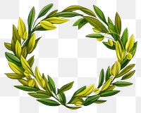 PNG Wreath leaf green plant. AI generated Image by rawpixel.