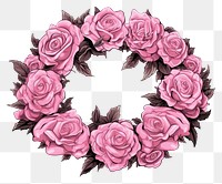 PNG Wreath rose flower plant. 