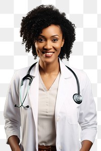 PNG Black woman doctor adult face  