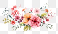 PNG Floral border blossom pattern flower. 