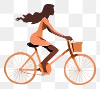 PNG Girl riding bicycle vehicle cycling sports. AI generated Image by rawpixel.