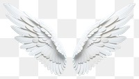 PNG White angle wings feather pattern circle