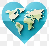 PNG Heart shaped earth symbol affectionate topography. 