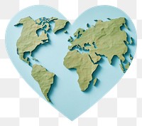 PNG Heart shaped earth symbol map topography. 