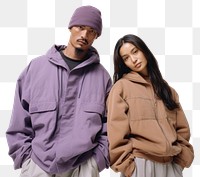 PNG Couple Asian mixed race sweatshirt fashion female. AI generated Image by rawpixel.