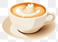 PNG Latte cup coffee drink. AI generated Image by rawpixel.