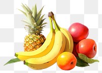 PNG Fruit pineapple banana plant. AI generated Image by rawpixel.