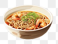 PNG Soup noodle ramen food. 