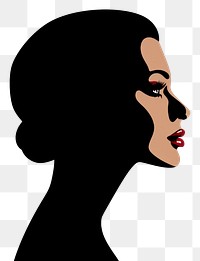 PNG Silhouette drawing adult woman. AI generated Image by rawpixel.