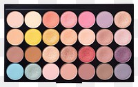 PNG Eyeshadow palette white background biotechnology arrangement. 