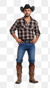 PNG Cow boy footwear shirt adult. AI generated Image by rawpixel.