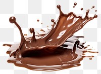 PNG  Melting chocolate dessert refreshment splattered. 