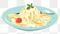 PNG Cream sauce pasta spaghetti food meal. 