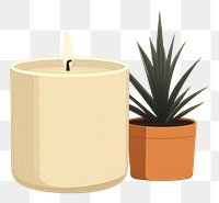PNG Candle plant houseplant flowerpot. AI generated Image by rawpixel.