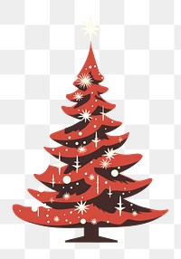 PNG Christmas snow plant tree illuminated. AI generated Image by rawpixel.