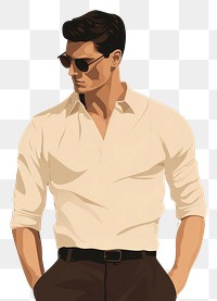 PNG Glasses fashion adult shirt. AI generated Image by rawpixel.