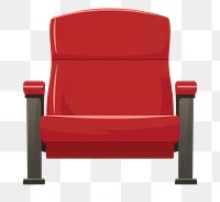 PNG Red cinema seat furniture armchair relaxation. AI generated Image by rawpixel.