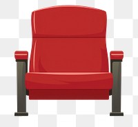 PNG Red cinema seat furniture armchair relaxation. 