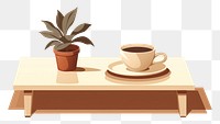 PNG Coffee table furniture plant cup. 