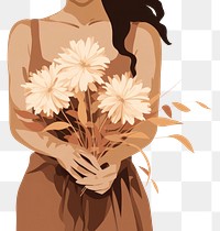 PNG Dried flower adult plant woman. AI generated Image by rawpixel.