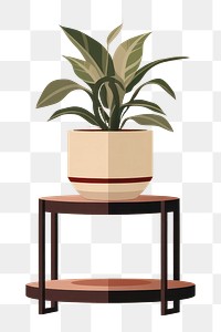 PNG Plant stand furniture table vase. AI generated Image by rawpixel.