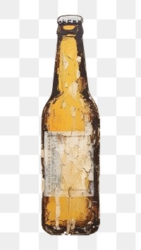 PNG Beer bottle drink condensation. 