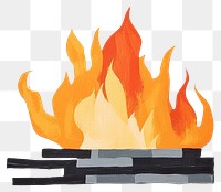 PNG Bonfire fireplace art creativity. AI generated Image by rawpixel.