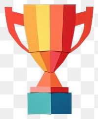 PNG Paper craft trophy art achievement creativity. AI generated Image by rawpixel.