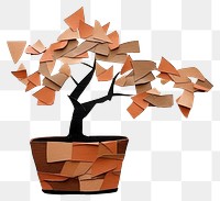 PNG Potted bonsai art plant paper. AI generated Image by rawpixel.