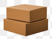 Brown packaging box png, transparent background